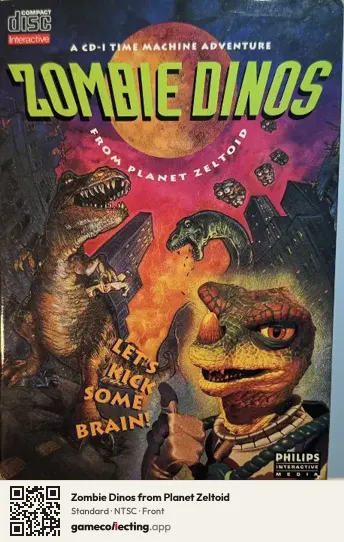 Zombie Dinos from Planet Zeltoid Philips CD-i, NTSC box front