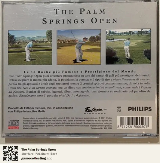 The Palm Springs Open Philips CD-i, Italy box back