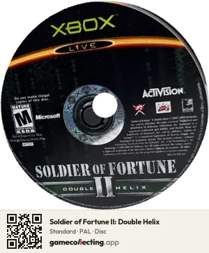 Soldier of Fortune II: Double Helix Xbox, PAL disc