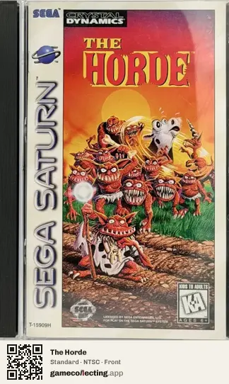 The Horde Sega Saturn, NTSC box front