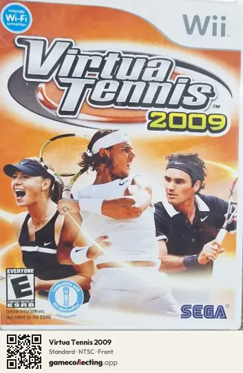 Virtua Tennis 2009 Nintendo Wii, NTSC box front