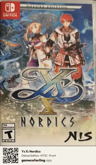 Ys X: Nordics Nintendo Switch, NTSC box front