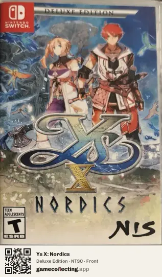 Ys X: Nordics Nintendo Switch, NTSC box front