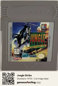 Jungle Strike Game Boy, NTSC cartridge label