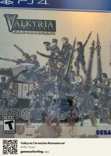 Valkyria Chronicles Remastered PlayStation 4, NTSC box front