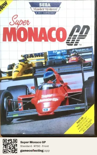 Super Monaco GP Sega Master System, NTSC box front