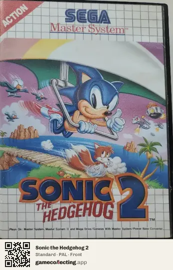 Sonic the Hedgehog 2 Sega Master System, PAL box front