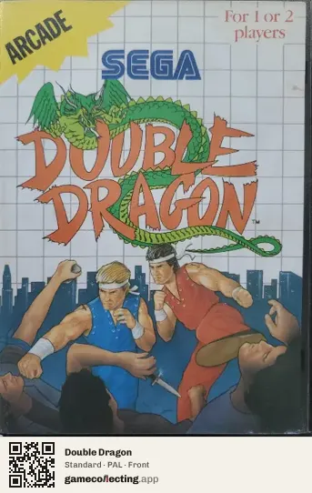 Double Dragon Sega Master System, PAL box front