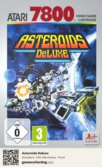 Asteroids Deluxe Atari 7800, Germany box front
