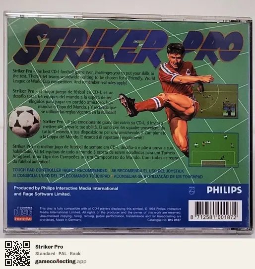 Striker Pro Philips CD-i, PAL box back