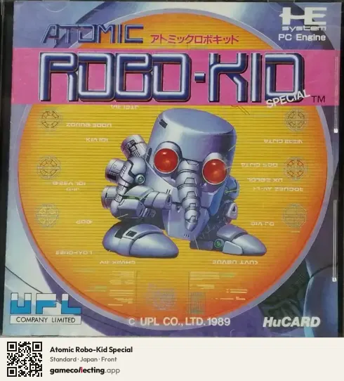 Atomic Robo-Kid Special TurboGrafx-16, Japan box front