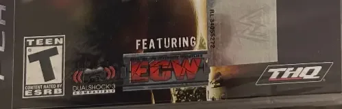 WWE SmackDown vs. Raw 2009, the ESRB box on its front