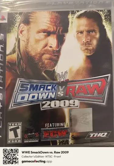 WWE SmackDown vs. Raw 2009 PlayStation 3, NTSC box front
