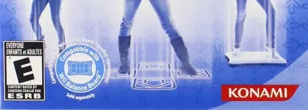 Dance Dance Revolution, the ESRB box on its front