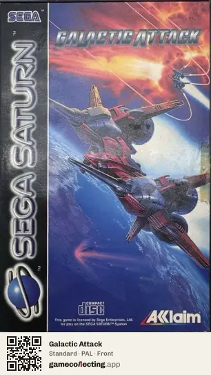 Galactic Attack Sega Saturn, PAL box front