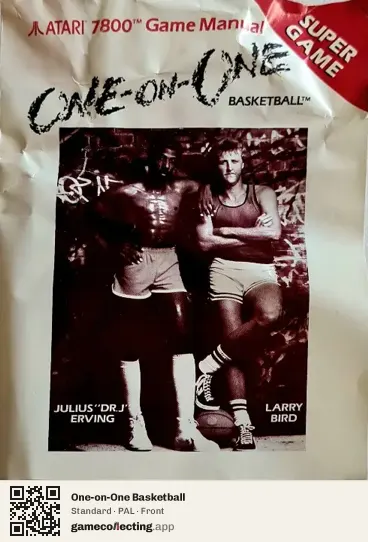 One-on-One Basketball Atari 7800, PAL box front