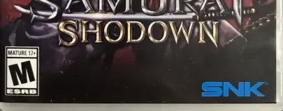 Samurai Shodown, the ESRB box on its front
