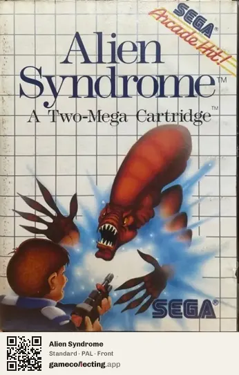 Alien Syndrome Sega Master System, PAL box front
