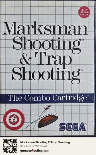 Marksman Shooting & Trap Shooting Sega Master System, NTSC box front