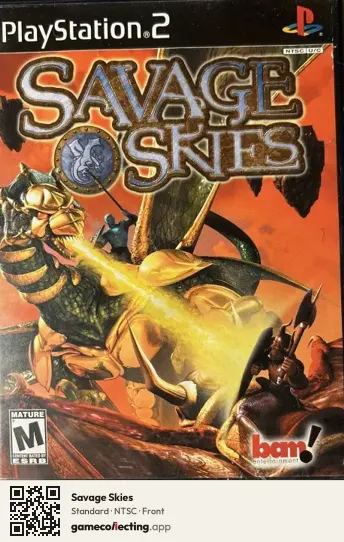 Savage Skies PlayStation 2, NTSC box front