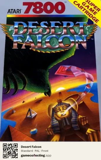 Desert Falcon Atari 7800, PAL box front