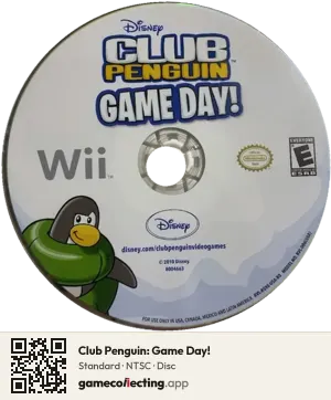 Club Penguin: Game Day! Nintendo Wii, NTSC disc