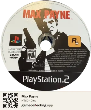Max Payne PlayStation 2, NTSC disc