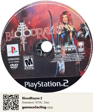 BloodRayne 2 PlayStation 2, NTSC disc