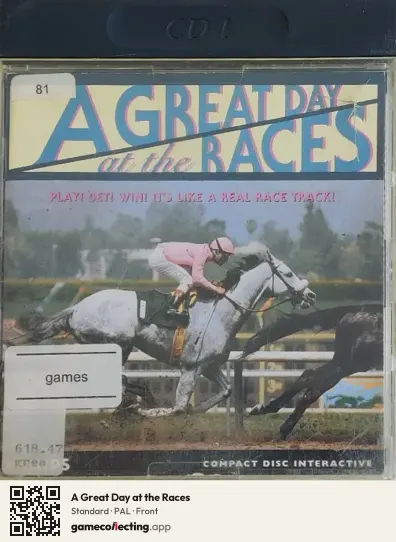 A Great Day at the Races Philips CD-i, PAL box front