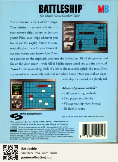 Battleship Philips CD-i, Italy box back