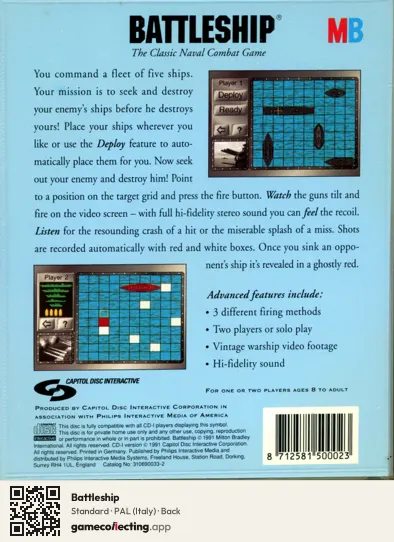 Battleship Philips CD-i, Italy box back
