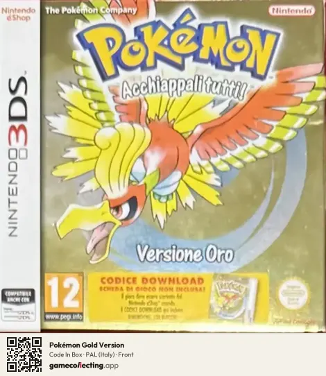 Pokémon Gold Version Nintendo 3DS, Italy box front