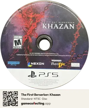 The First Berserker: Khazan PlayStation 5, NTSC disc