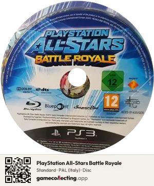 PlayStation All-Stars Battle Royale PlayStation 3, PAL disc