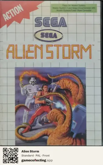 Alien Storm Sega Master System, PAL box front