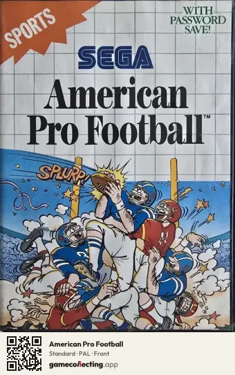 American Pro Football Sega Master System, PAL box front