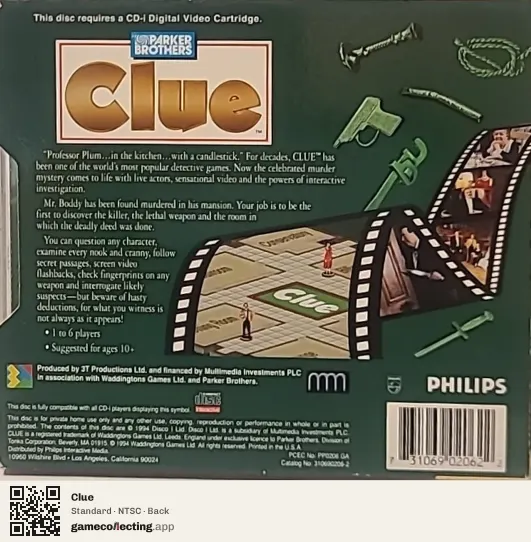 Clue Philips CD-i, NTSC box back