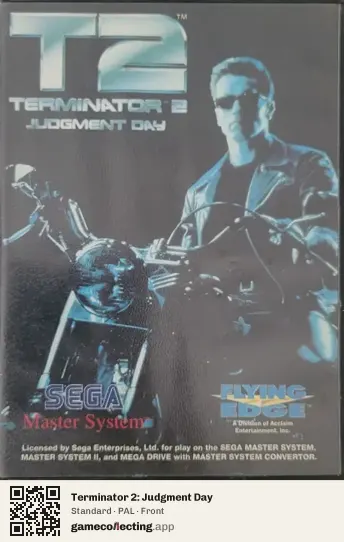 Terminator 2: Judgment Day Sega Master System, PAL box front
