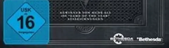 The Elder Scrolls V: Skyrim, the USK square on its front