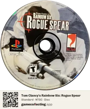 Tom Clancy's Rainbow Six: Rogue Spear PlayStation, NTSC disc