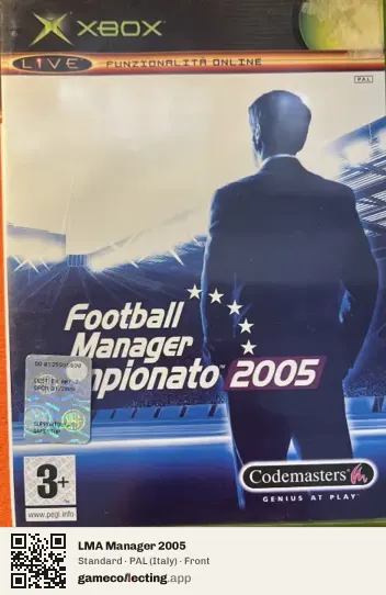 LMA Manager 2005 Xbox, Italy box front