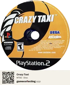 Crazy Taxi PlayStation 2, NTSC disc