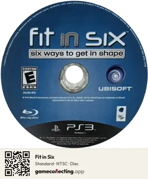 Fit in Six PlayStation 3, NTSC disc