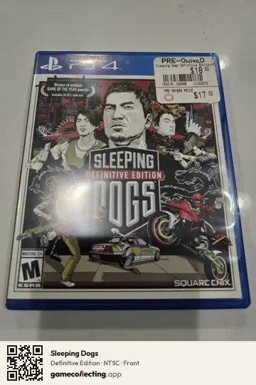 Sleeping Dogs PlayStation 4, NTSC box front