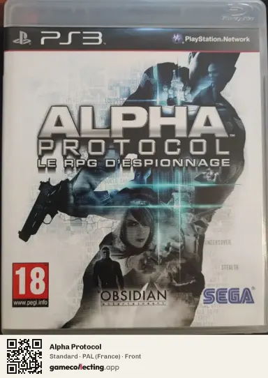 Alpha Protocol PlayStation 3, France box front