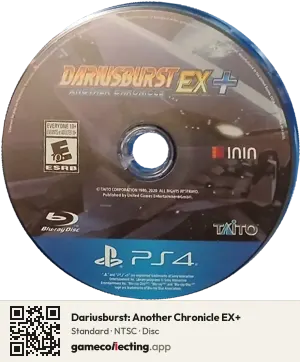 Dariusburst: Another Chronicle EX+ PlayStation 4, NTSC disc