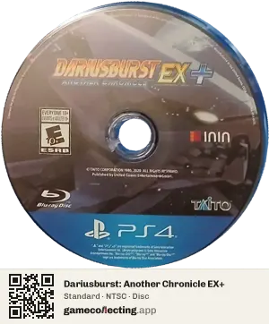 Dariusburst: Another Chronicle EX+ PlayStation 4, NTSC disc