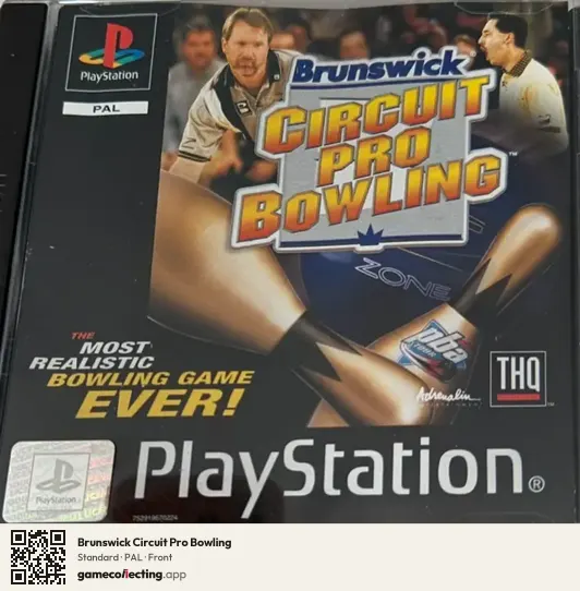 Brunswick Circuit Pro Bowling PlayStation, PAL box front