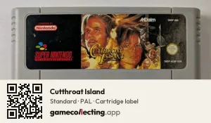 Cutthroat Island Super Nintendo Entertainment System, PAL cartridge label