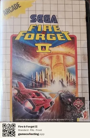 Fire & Forget II Sega Master System, PAL box front